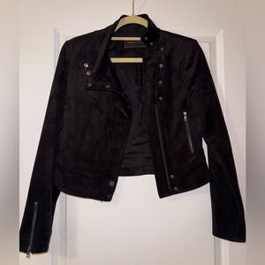 BCBGMAXAZRIA Suede black jacket size XXS